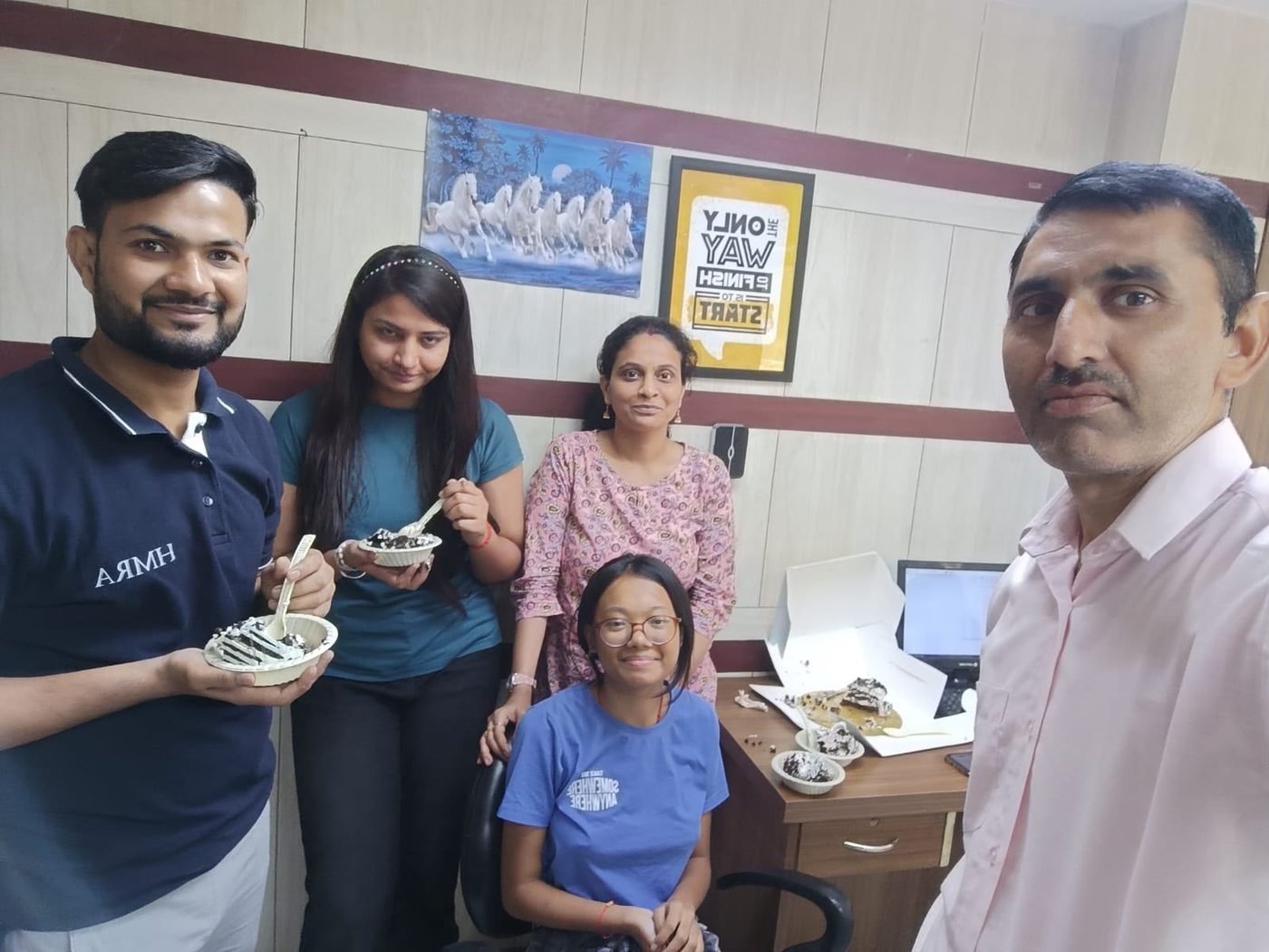 A celebration at the office
